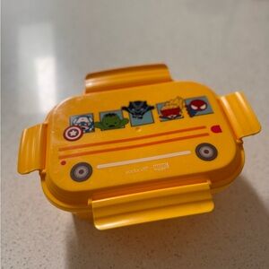 Marvel Yellow Kids Lunch Box with Superhero Icons